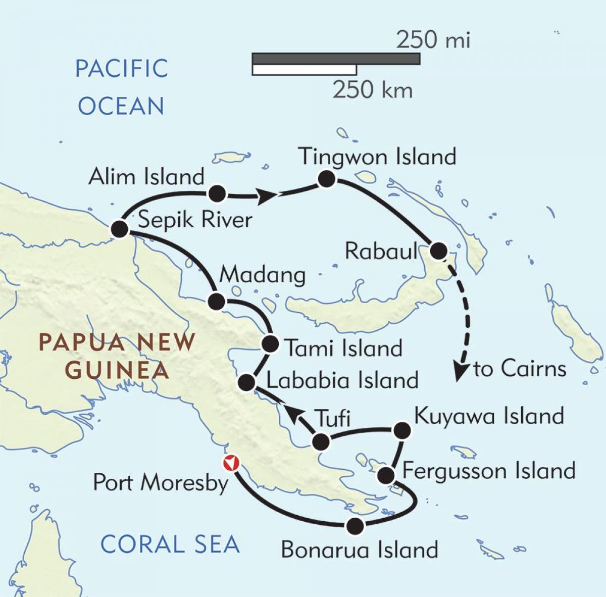 რუკა rabaul პაპუა ახალი გვინეა