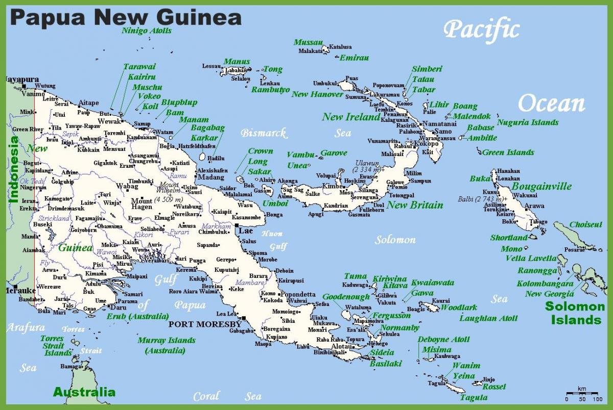პაპუა-ახალი გვინეა რუკაზე