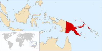პაპუა-ახალი გვინეა მდებარეობა მსოფლიო რუკა