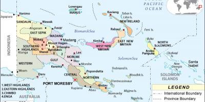 რუკა პაპუა ახალი გვინეის პროვინციები